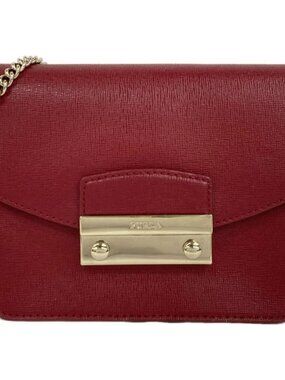 FURLA Julia - Red Leather Shoulder Bag